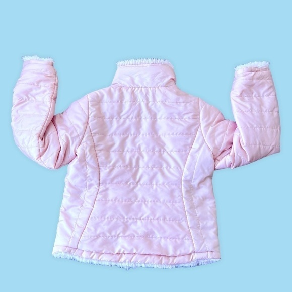 Me Jane Pink Coat with Hood and Faux Fur Interior Size 4 - Picture 3 of 8